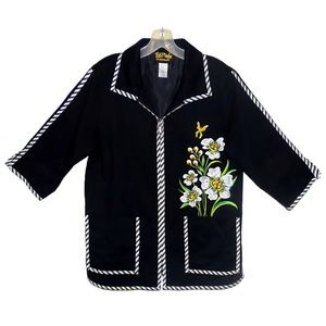 Bob Mackie stretch Wearable art Jacket